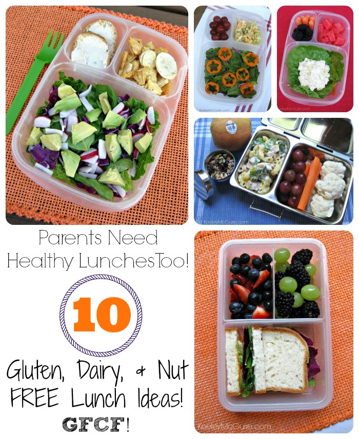 Packing Gluten Free Lunches Sending healthy gluten free school lunches with your child is COMPLETELY possible. Let me show you 40 photos of my kid’s healthy gluten free school lunches that I have collected! I guess I should disclose that my family is not % Paleo you will see a few things that fall in our 20% non-Paleo, like dairy, Nut Thins, and some rice.